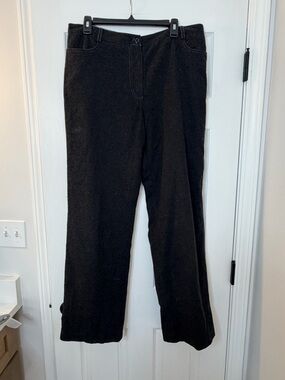 J. Crew Black Wide-Leg Wool Trousers